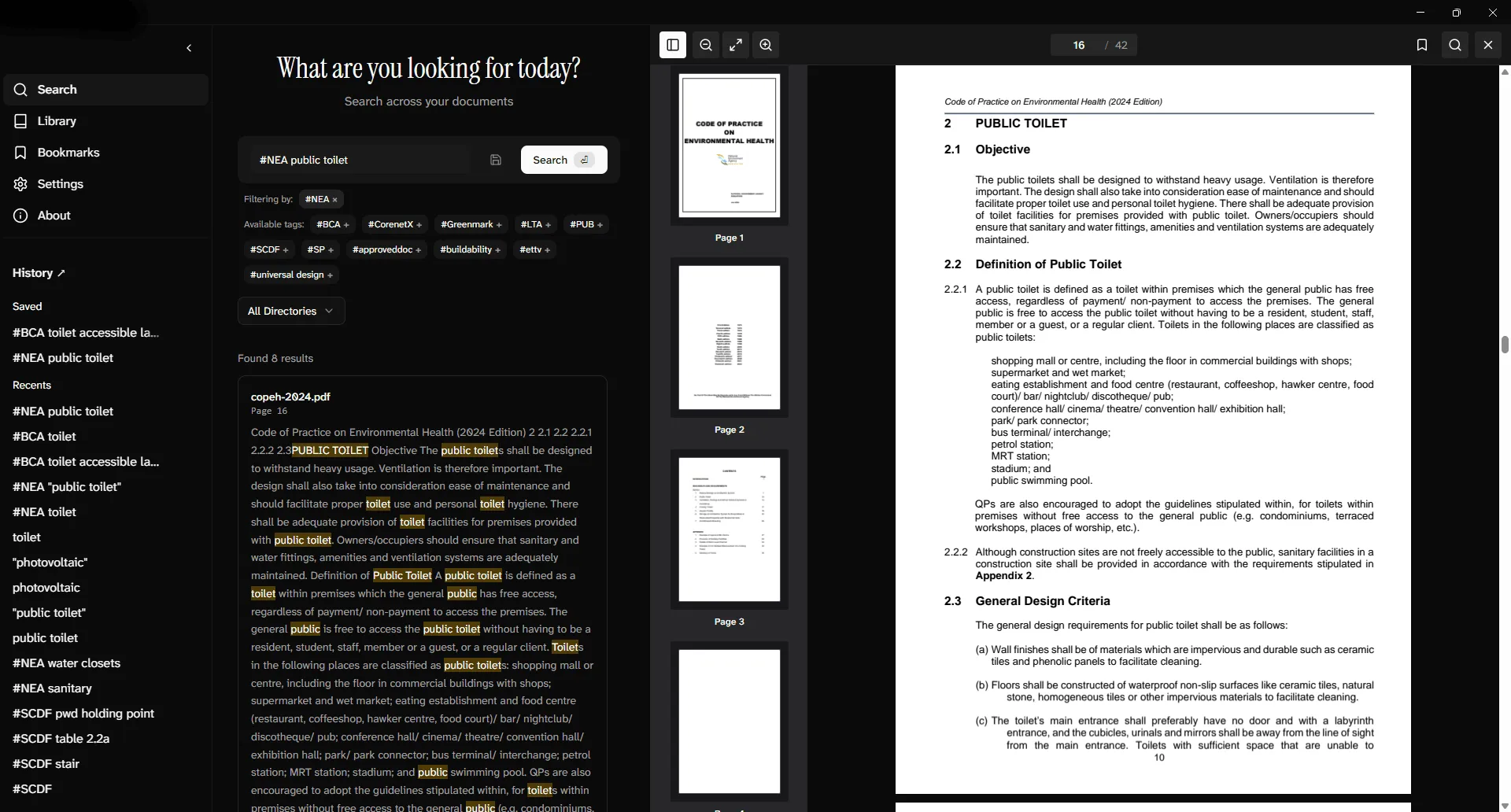 Excavate Search Functionality
