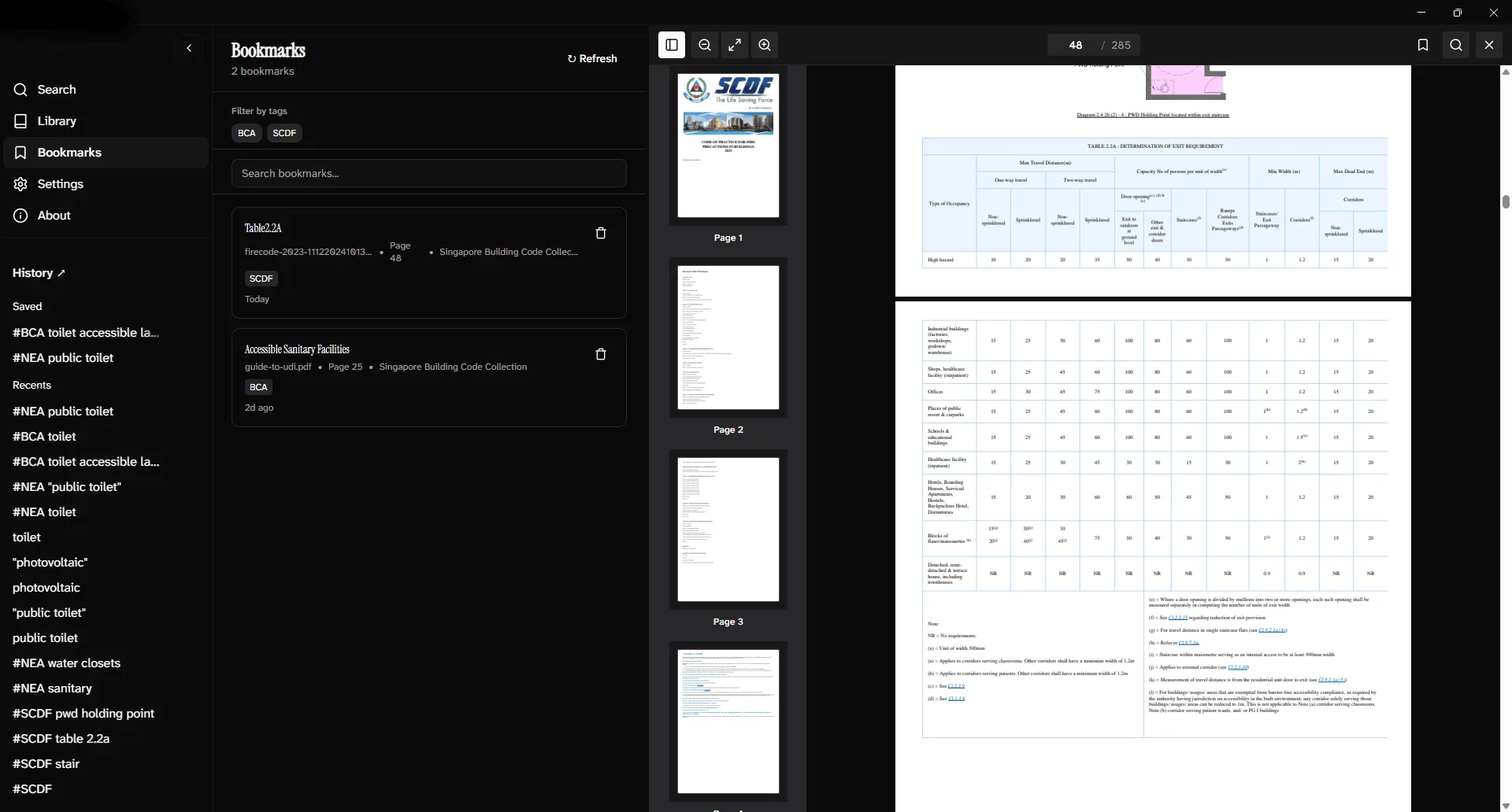 Excavate Bookmarking Feature